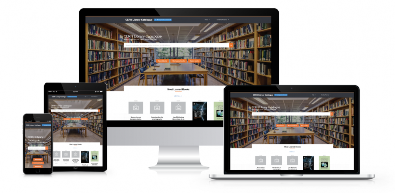 CERN Library Catalogue website screenshot